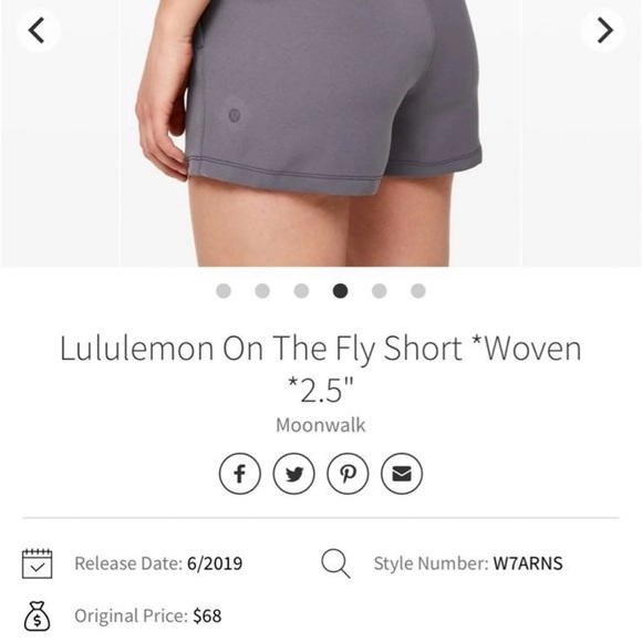 Lululemon On The Fly Short *Woven Size 4 In - Picture 6 of 10